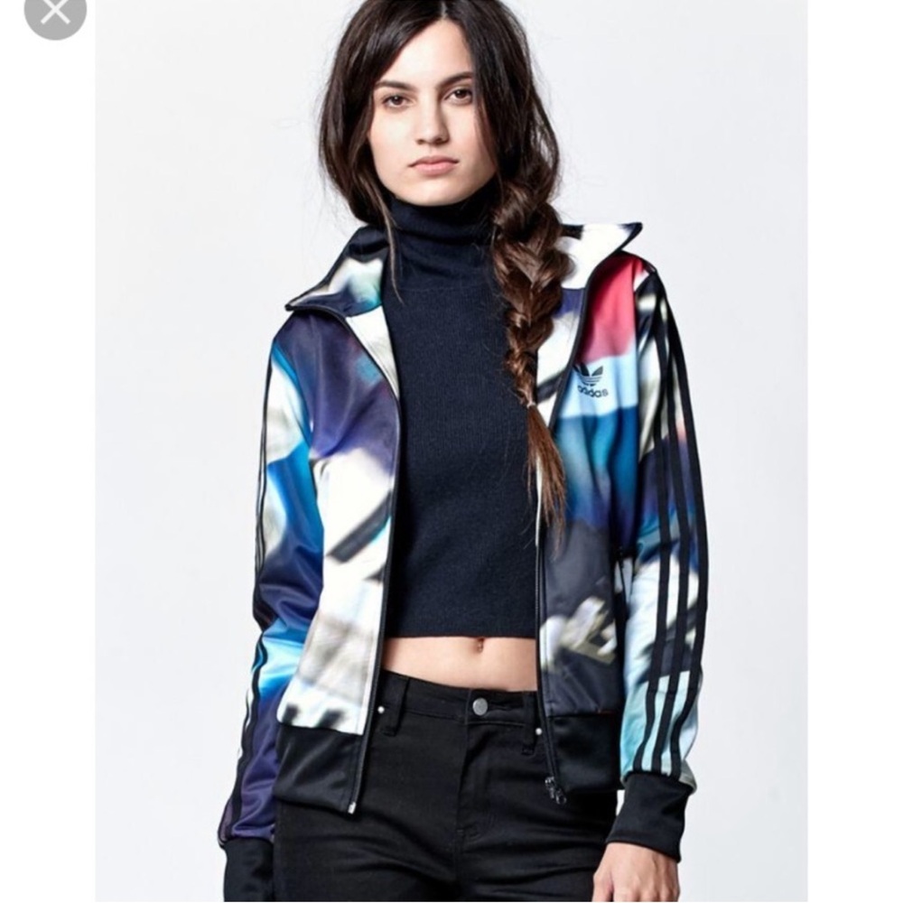 Adidas Originals Firebird Track Jacket Multicolor Iridescent Trefoil Logo Small - Picture 3 of 16